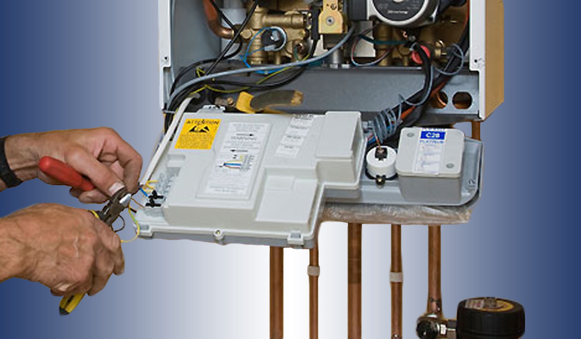 how to service a gas boiler