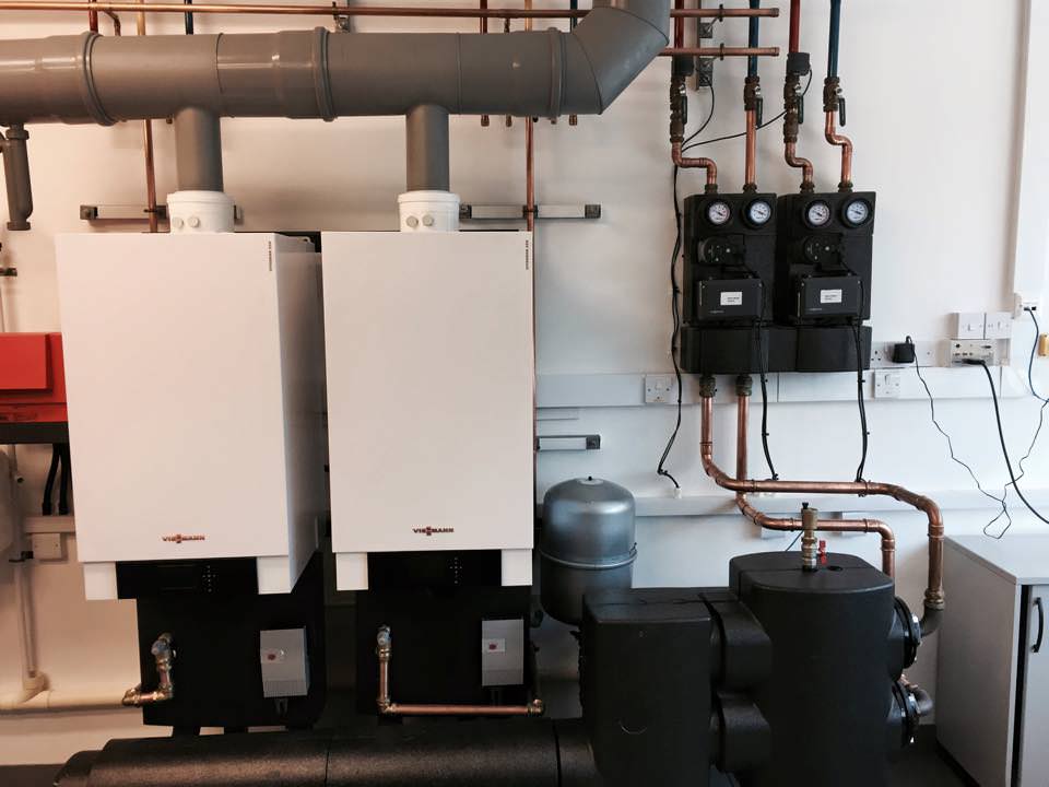 Two boilers next to each other